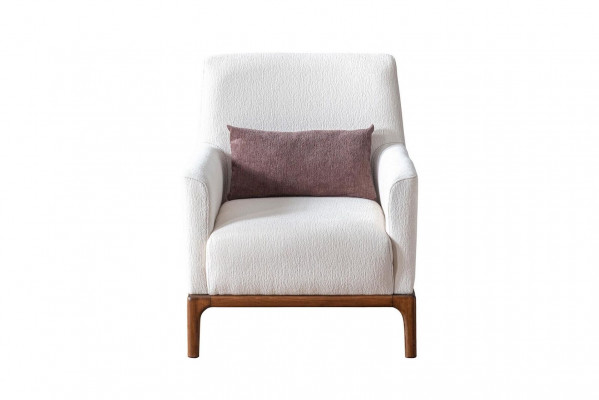 Design Fotel 1 miejsce siedzące Luksusowy Relaks Włókienniczy Biały Fotel w Living Room Club Lounge