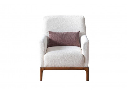 Design Fotel 1 miejsce siedzące Luksusowy Relaks Włókienniczy Biały Fotel w Living Room Club Lounge