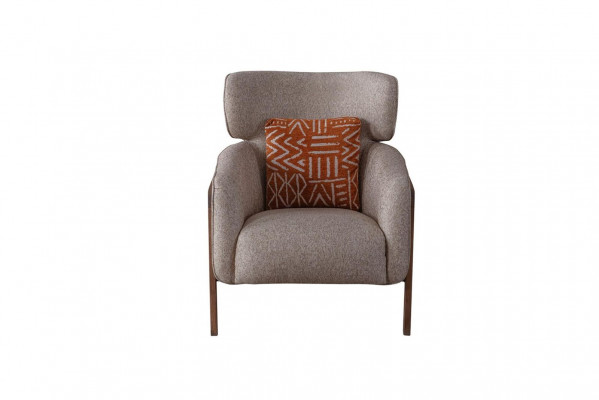 Fotel Nowoczesny Beżowy Salon Włókienniczy Luxury Design Meble Lounge Club