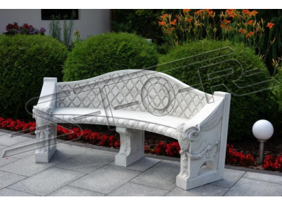 Antyk Style Kamienna Ławka Fotel Krzesło Taras Ogrodowy Szlachetny Wystrój Design Tron