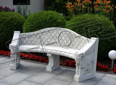 Antyk Style Kamienna Ławka Fotel Krzesło Taras Ogrodowy Szlachetny Wystrój Design Tron