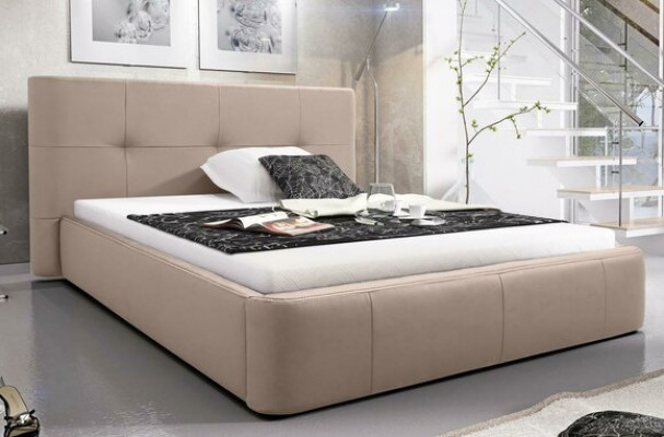 Łóżko Podkładka Design Luksusowe podwójne łóżko hotelowe Sleep Pokój Modern Skóra
