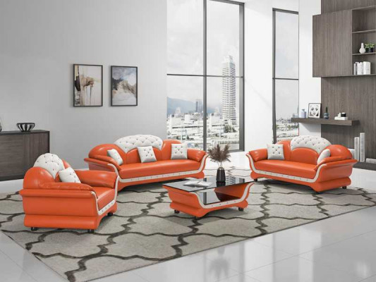 Zestaw sofowy komplet wypoczynkowy skórzana sofa kompletna 3-częściowe sofy Czarny