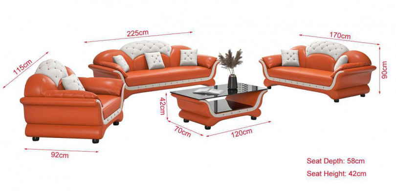 Zestaw sofowy komplet wypoczynkowy skórzana sofa kompletna 3-częściowe sofy Czarny