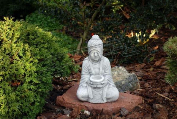 Rzeźba Buddy w Kamiennym wyglądzie Duża rzeźba w ogrodzie