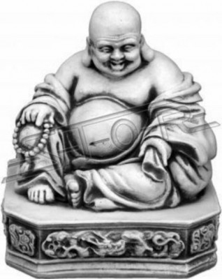 Rzeźba Buddy w Kamiennym wyglądzie. Duża Rzeźba Dekoracyjna dla Figur Ogrodowych