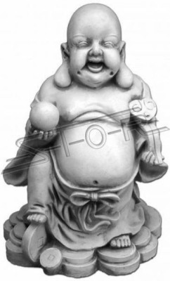 Posągi Buddy Posągi Rzeźby Figura Dekoracja Ogród Srebrne Patio