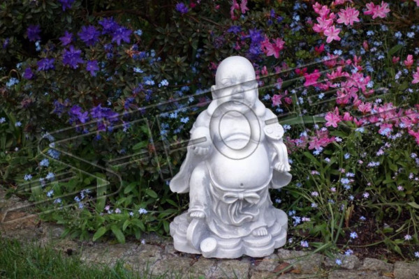 Posągi Buddy Posągi Rzeźby Figura Dekoracja Ogród Srebrne Patio