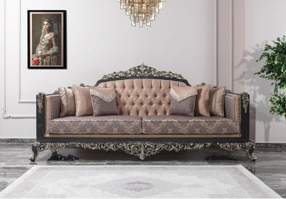 Luksusowy Zestaw sofowy kompletna sofa tapicerowana w kolorze szarym sofa z tkaniny