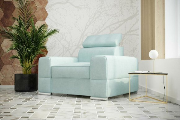 Designerski Luksusowy Fotel Fotel Sofa 1 miejsce do siedzenia TV Lounge Szezlong Skóra Włókienniczy