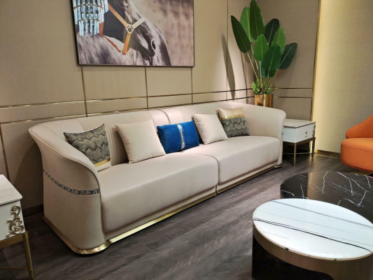 Trzyosobowy zestaw 3 designerskich sof Podkładka do kanap skórzana tekstylna Sofa skórzana