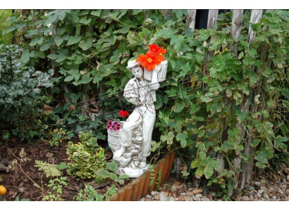Figura doniczki Biała dekoracja donicy figura doniczki ogrodowe