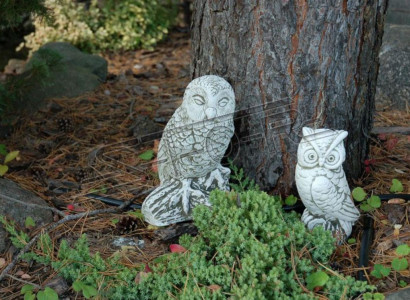 Dekoracje ogrodowe Sowa Patio Kamienne figury Natura Rysunek Dekoracyjna statua