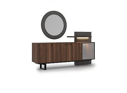 Luksusowy komplet kredensu do jadalni z Lustro Design Nowoczesne umeblowanie
