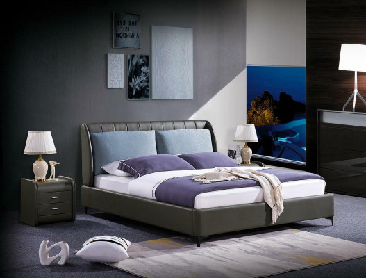 Luksusowe Sypialnia Meble 3szt. Kompletny zestaw Łóżko 2x Szafki nocne Nowoczesny design.