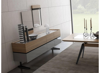 Luksusowy kredens do jadalni kompletny 2x Lustro Nowoczesny design mebli