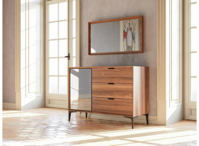 Nowoczesny Design Meble Sypialnia Brown Kredens z Lustro Luxus