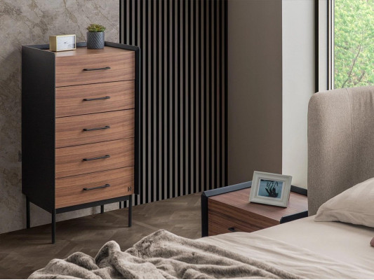 Modern Sypialnia Design Kompletny 3-częściowy 2x Kredens Okrągły Lustro