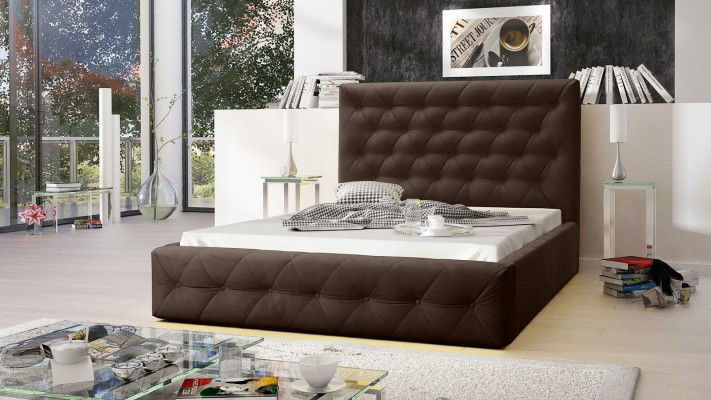 Nowoczesne Drewno Designerskie Łóżko Noble Meble Łóżko Podwójne Nowa Sypialnia