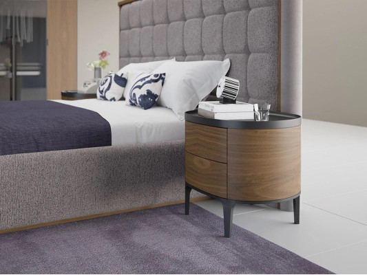 Sypialnia Luksusowy Zestaw 4szt Łóżko 2x Szafki nocne Design Ławka Nowoczesne Meble