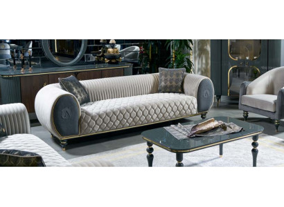 Sofa trzyosobowa 3 miejsce do siedzenia Material Luxury Couch Sofa duża Podkładka 230 cm Designerska