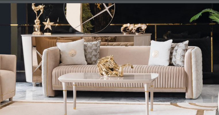 Sofa trzyosobowa Podkładka luksusowa sofa Siedziba sofy Pokój Meble 3er Włochy design