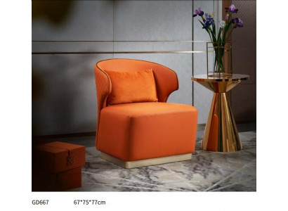 Fotel Orange Luksusowy Materiał Salon Włókienniczy Nowy Kreatywny Nowoczesny Design
