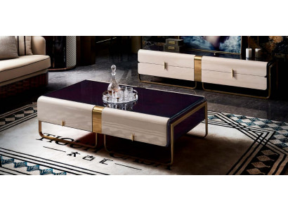 stolik kawowy Sofa Stolik Luxury Drewno Salon Stal nierdzewna Modern