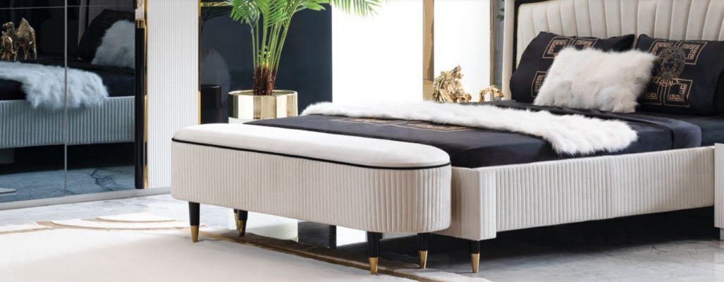 Stołek Podkładka Siedziba Design Włókienniczy Relaks Luksusowy podnóżek Sofa Kanapa Material