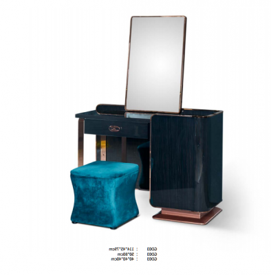 Toaletka Drewno Czarny Konsole Nowoczesny Design Meble Luksusowe Sypialnia Nowe