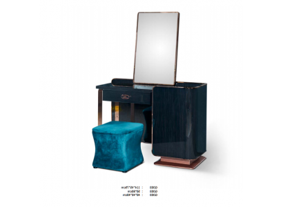 Toaletka Drewno Czarny Konsole Nowoczesny Design Meble Luksusowe Sypialnia Nowe