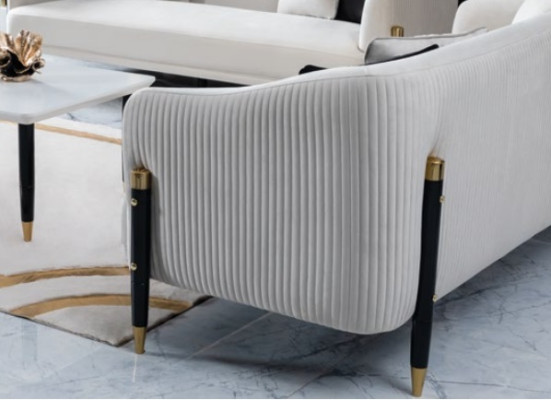 Ustawić Design Sofy Sofa Kanapa Aksamit Podkładka Siedziba 3+3+1+1 miejsce siedzące Zestaw sofowy