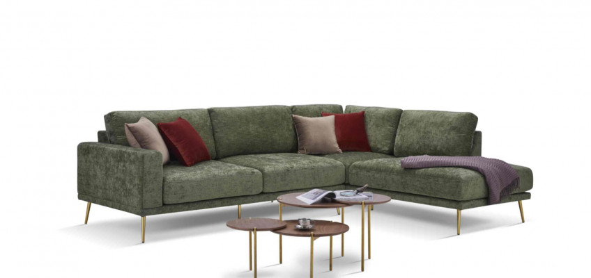 Projekt Materiał Narożnikowa kanapa Sofa w kształcie litery L Projekt Podkładki Włókienniczy Deco Modern