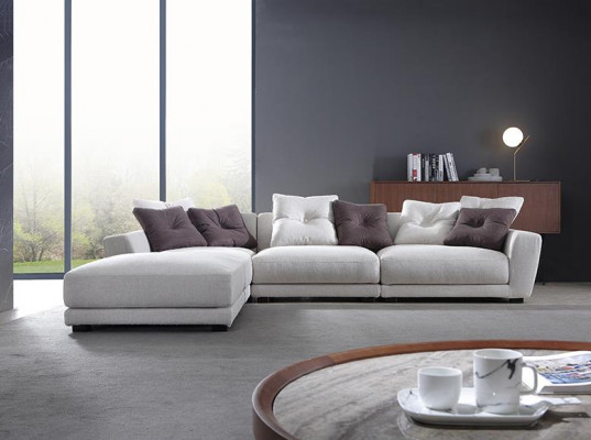 Design Narożnikowa kanapa w kształcie litery L Sofa Podkładka Włókienniczy Sofy Luksusowy Salon