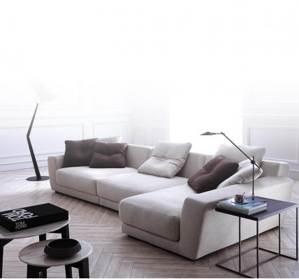 Design Narożnikowa kanapa w kształcie litery L Sofa Podkładka Włókienniczy Sofy Luksusowy Salon