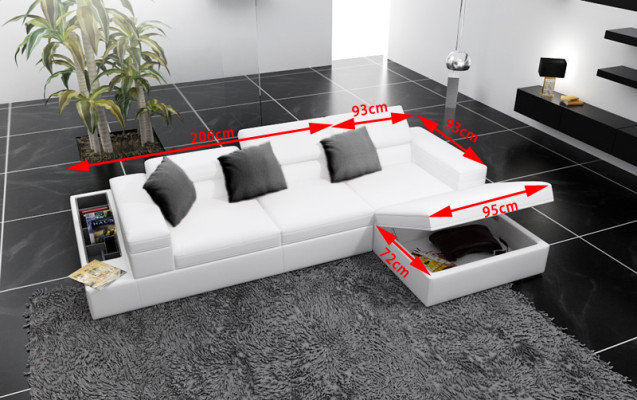 Narożnik Sofa Podkładka Couch Siedziba Narożnik Skóra Sofa L Shape Żywy krajobraz
