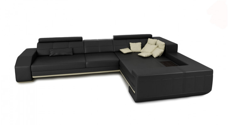 Sofa Sofa skórzana w kształcie litery L kanapa Żywy krajobraz Ustawić Design Narożnikowa kanapa