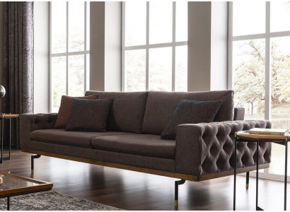 Sofa trzyosobowa 3 miejsce siedzące sofa materiałowa kanapa nowoczesna szara materiałowa nowa
