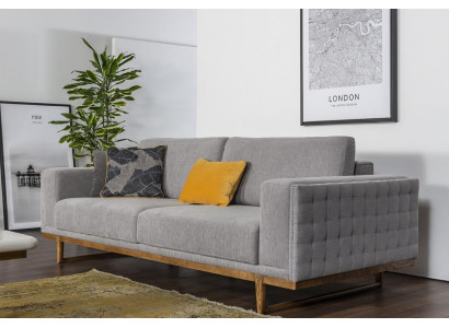 Sofa trzyosobowa 3 miejsce siedzące sofa materiałowa kanapa nowoczesna szara materiałowa nowa