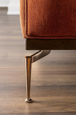 Sofa dwuosobowa 2 miejsce do siedzenia sofa materiałowa sofy nowoczesny materiał pomarańczowy 234cm