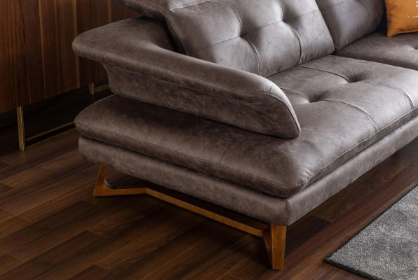 Zestaw sofowy 321 miejsce do siedzenia Sofa Sofy Obcios Nowoczesny Szary Zestaw Fotel