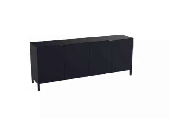 Biurko narożne Kredens stolik kawowy Study Modern Drewno Czarny