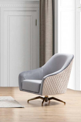 Design Fotel Podkładka Włókienniczy Nowoczesny Salon Luksusowe Drewno Meble Krzesło Obrotowe Nowość