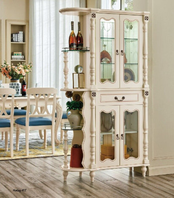 Witryna Gablota salon klasyczna Szkło Bar Drewno Szafa szklana witryna