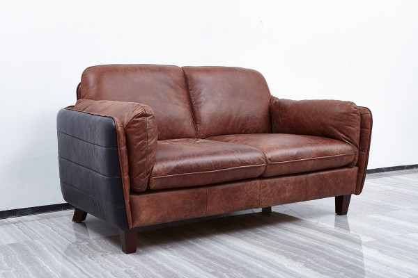 Luxury Vintage 3+2 miejsce do siedzenia Prawdziwa skóra Meble Salon Sofa Suite Loft Obcios