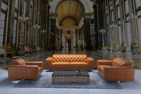 Zestaw sofowy Chesterfield brązowe kanapy skórzana sofa kanapa kanapa klasyczna nowa