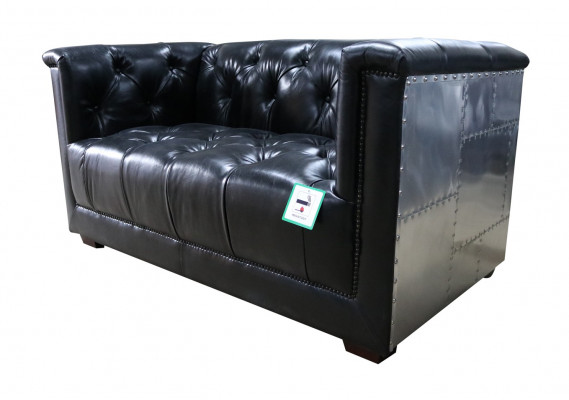 Prawdziwa skóra Sofa Dwumiejscowy SamolotFotel Podłokietnik AviatorFotel New LeatherFotel