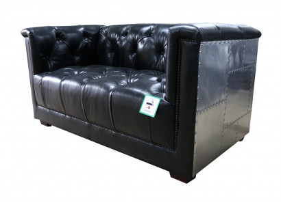 Prawdziwa skóra Sofa Dwumiejscowy SamolotFotel Podłokietnik AviatorFotel New LeatherFotel