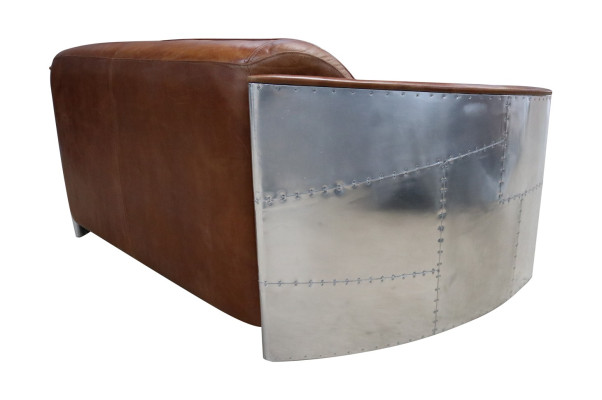 Design Club 3 miejsce do siedzenia kanapa skórzana trzyosobowa kanapa aluminiowa vintage Skóra