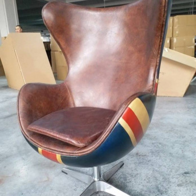 Krzesło LoungeFotel Vintage Krzesło obrotowe Szefa Kuchni Fotel Lounge Club Skóra Jack